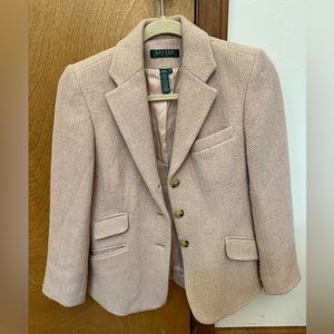*Petite* wool pretty pink size 2 Ralph Lauren suit jacket